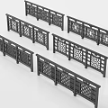 Black Decorative Railings With Intricate Cutout Patterns For Balcony Staircase Decoration
