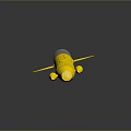 Yellow Rocket Weapon Model With Pointed Tip Shiny Fins And Reflective Surface 3d model