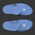 Blue Casual Home Slippers With Open Toe Design And Comfortable Rubber Material