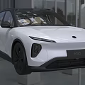 White Electric SUV Model 885 With Modern Design Black Wheels And Front LED Lights