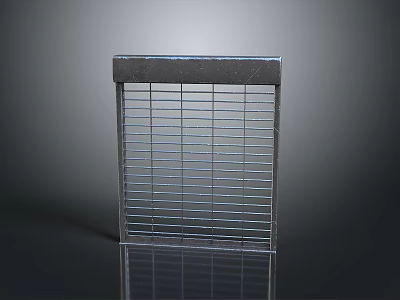 Modern Metal Grid Shelf With Minimalist Design For Home Storage Use 3d model