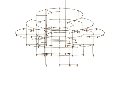 Light Luxury Chandelier Metal Multi-head Star Chandelier 3d model