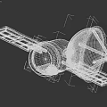 Smart Machine Satellite Design With Solar Panels Yellow Ring And White Body