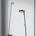 Modern Minimalist Floor Lamp With Metal Stand And Adjustable Arm For Indoor Use