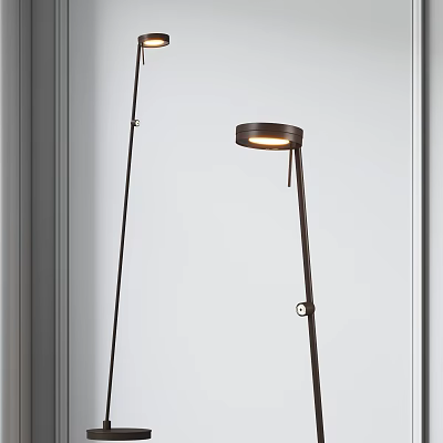 Modern Minimalist Floor Lamp With Metal Stand And Adjustable Arm For Indoor Use 3d model