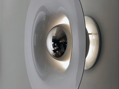 Modern Wall Lamp With Spherical Glass Shade And Soft Illumination Effect 3d model
