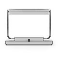 Modern Table Lamp with Sleek Black Metal Frame and Square Base for Contemporary Home Decor