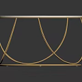 Modern Coffee Table With White Marble Top And Gold Metal Ring Base