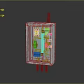 Light Blue Computer Control Module With Internal Wires Electronic Components And Antenna