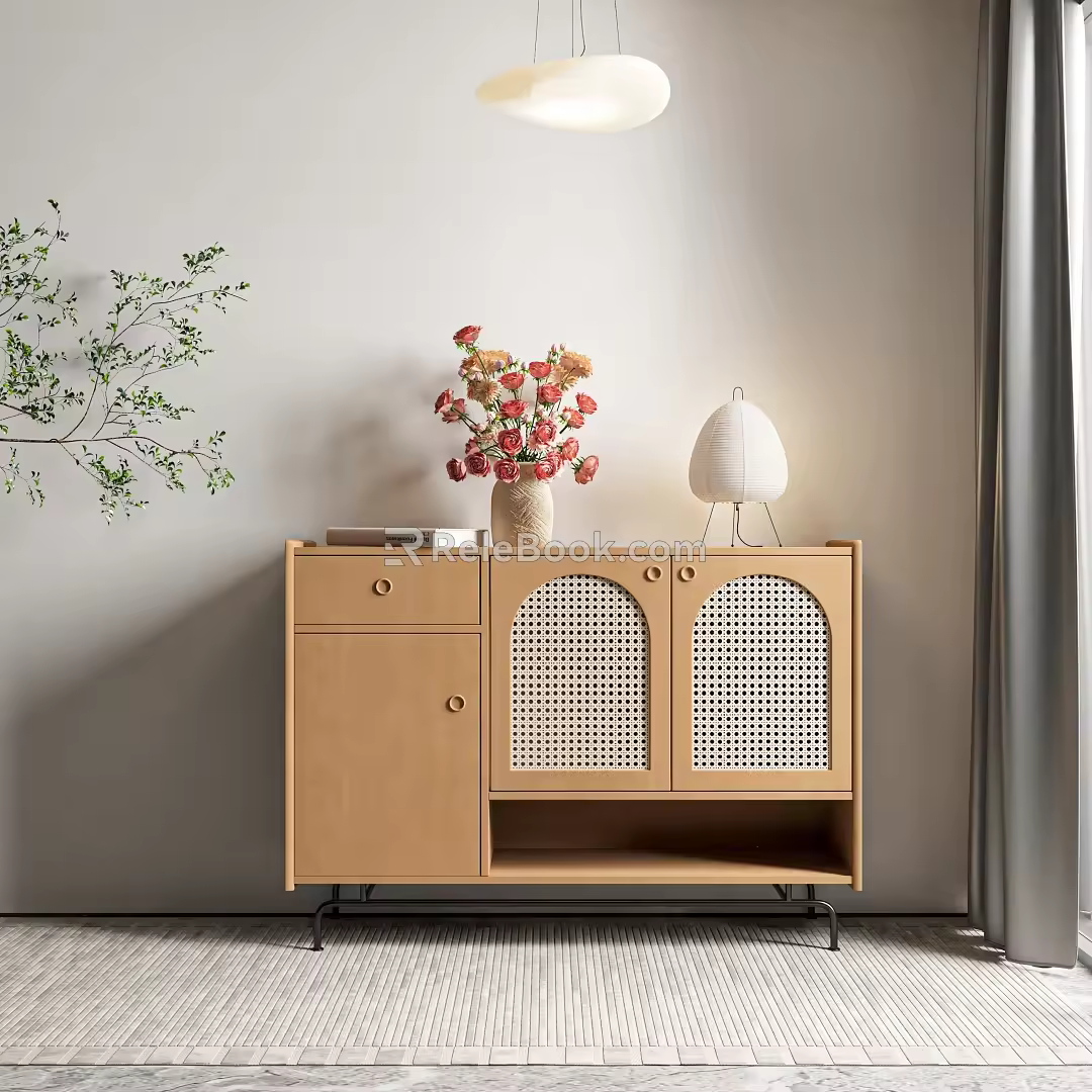 Middle Ancient Wood Home Middle Ancient Cabinet Sideboard Middle Ancient Decorative Cabinet 3d model