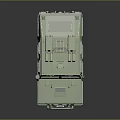 Green Armored Military Off Road Vehicle With Sturdy Design And Roof Mounted Equipment