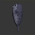 Cartoon Seal Character 3D Model With Heart Shaped Spots Big Eyes And Smiling Expression