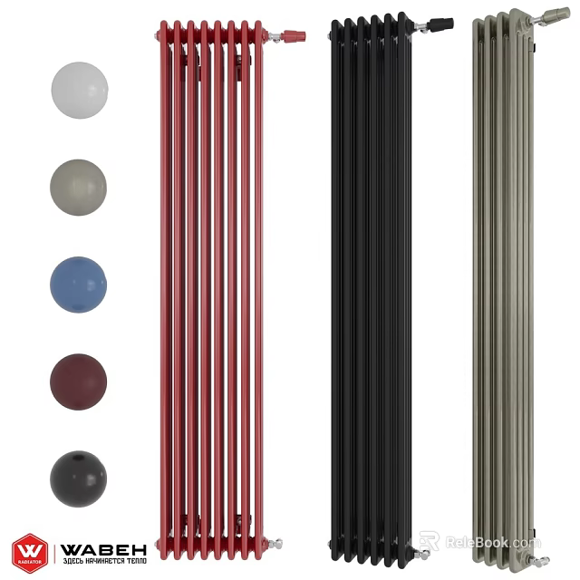 Various Colored Radiator Designs With Different Styles And Finishes For Home Use 3d model 