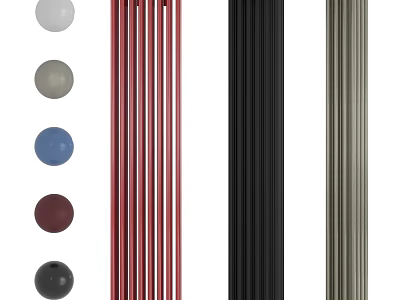 Various Colored Radiator Designs With Different Styles And Finishes For Home Use 3d model