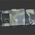 Military Camouflage Hummer Vehicle With Rugged Exterior And Off Road Tires Design