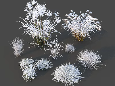 Modern Grass Snow Grass 3d model Modern Grass Snow Grass 3d model