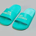 Open Toe Blue Kubota Slippers Comfortable Casual Footwear With Logo