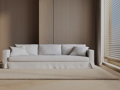 Three-seat sofa 3d model