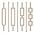 Modern Elegant Railing Designs With Oval Rectangular Square Frames And Decorative Chains