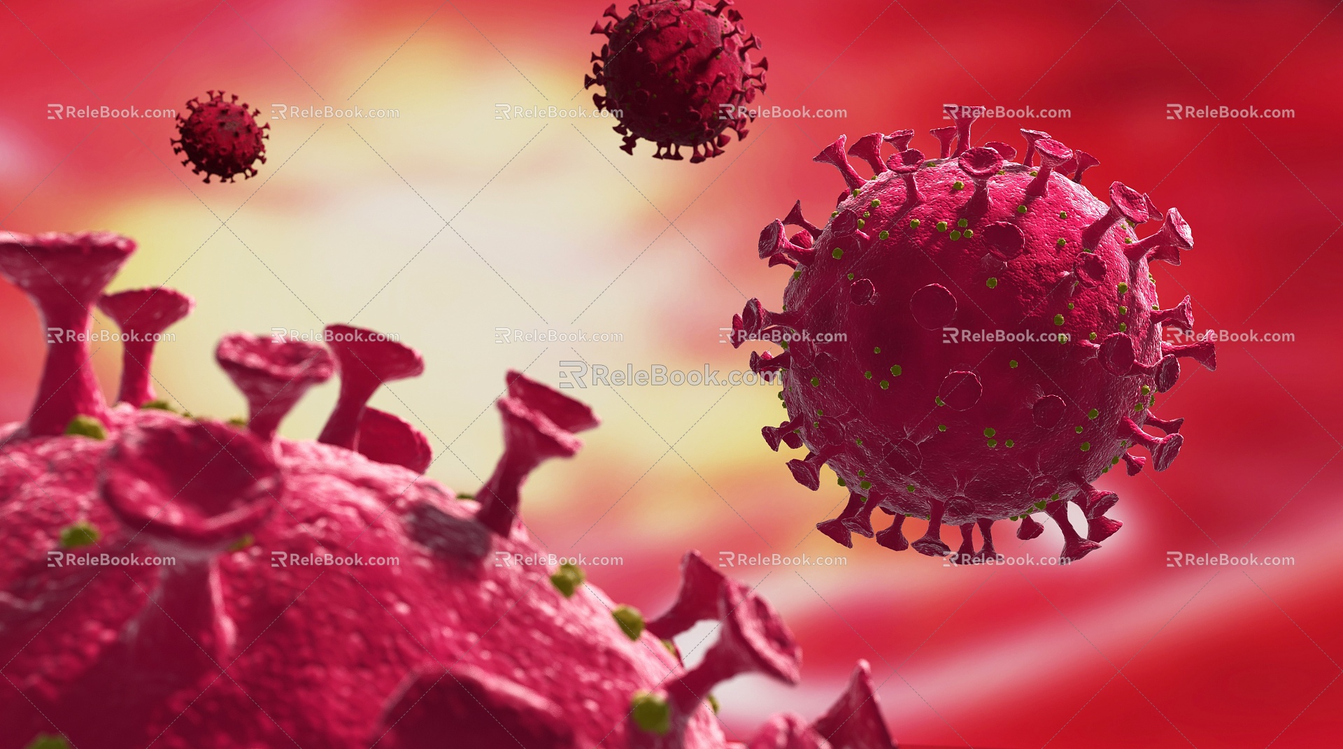 Modern New Crown Virus 3d model