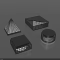 Modern Outdoor Lights With Various Shapes Hollow Grid Metal Material And Lighting Effect