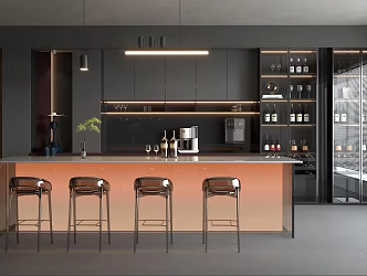 Water Bar, Wine Cabinet, Cabinet, Island Bar, Open Restaurant 3d model