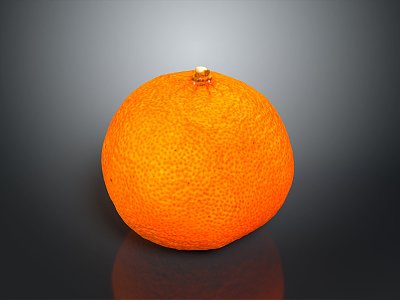 orange fruit mandarin citrus items 3d model