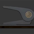 Metal Hardware Tool With Spring Mechanism And Wooden Base For Stamping