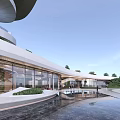Modern Sales Office Building With Unique Spiral Design And Green Surroundings