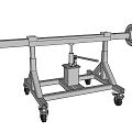 Heavy Duty Metal Equipment Stand With Wheels And Shaft Components
