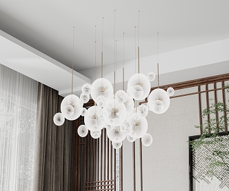 Modern chandelier 3d model