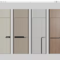 Modern Hinged Doors in Various Wood Tones and Neutral Colors Minimalist Design