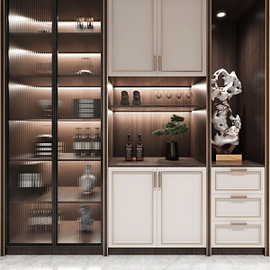 New Chinese Wine Cabinet 3d model