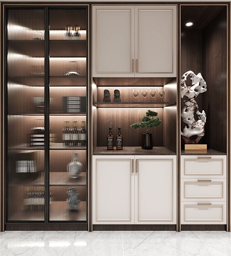 New Chinese Wine Cabinet 3d model