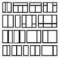 Modern window combination 3d model