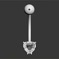 Exquisite Silver Nose Ring Jewelry With Shiny Diamond And Elegant Design Details