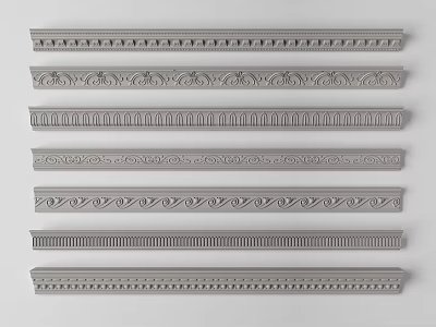 Jane European carved plaster line 3d model