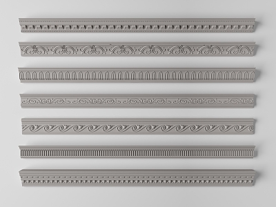 Jane European carved plaster line 3d model