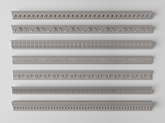 Jane European carved plaster line 3d model