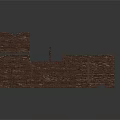 Scene Construction Components With Brown Brick Design For Modular Building Structures
