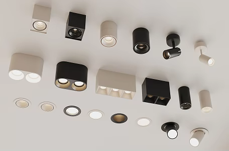 Modern surface mounted downlight spotlight 3d model