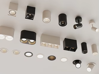 Modern surface mounted downlight spotlight 3d model