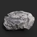 Natural Gray Stone with Rough Surface and Natural Textures in Outdoor Scene