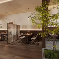 Cozy Café Interior Design With Wooden Seats Large Windows And Warm Lighting