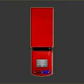 Red Fire Truck Model With Mercedes Benz Logo Emergency Lights And White Doors