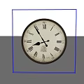 Vintage Round Wall Clock With White Dial And Roman Numerals Design