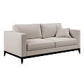 Modern Simple Double Sofa Sofa Simple Double Sofa Pillow 3d model