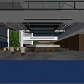 Modern Restaurant Interior Featuring Large Tree Living Plant Walls With Dining Tables