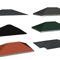 Various Roof Designs With Different Colors Shapes And Textures