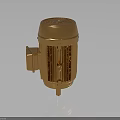 Golden Industrial Motor Component With Grill Top And Cooling Fins Shaft Base